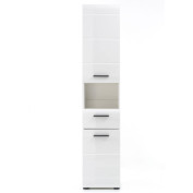 Stauraumschrank Skin weiß Hochglanz 30x182x31cm