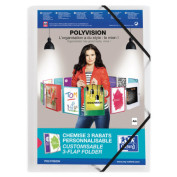 Eckspannermappe ´polyvision´ A4 3 Klappen farblos 1St